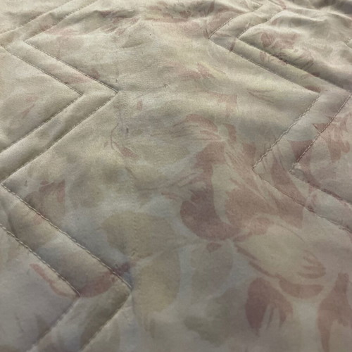 Single bed cover like new, pink satin with pillowcase
