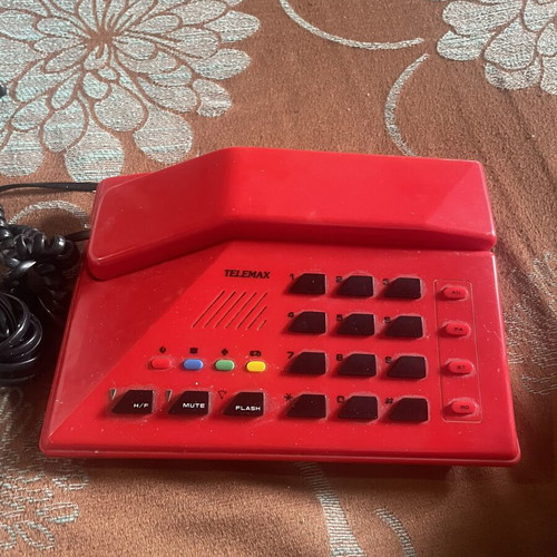 Telemax vintage red landline phone like new
