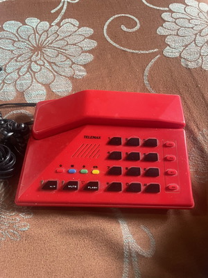 Telemax vintage κόκκινο σταθερό τηλέφωνο σαν καινούργιο