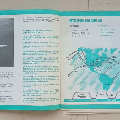 Falcon Aircraft Dossier used with 12 photos and diagrams in English
