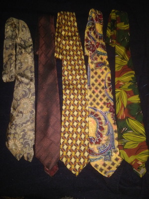 Italian polyester ties like new, pack of 5