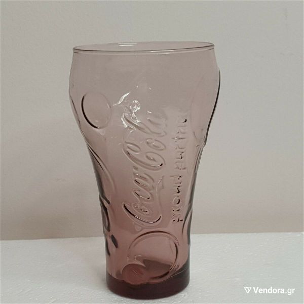  Coca Cola sillektiko mov potiri vazo Coca Cola Coke Vintage purple vase glass