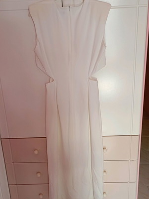 Midi dress Zara new, white with waist cutouts