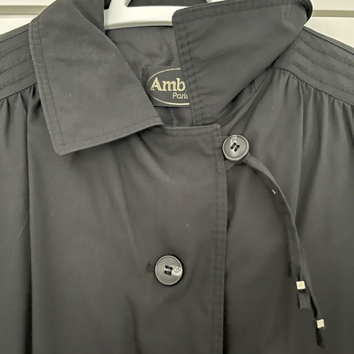 Ambrelle women's trench coat like new, size 38, black