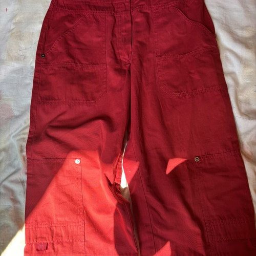 Yessica C&A Red Sporty Elegant Cargo Pants Size M Like New