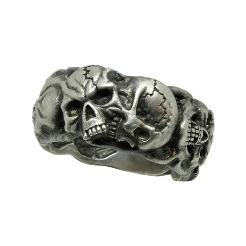 Handmade Sterling Silver 925 Skull Band Ring New