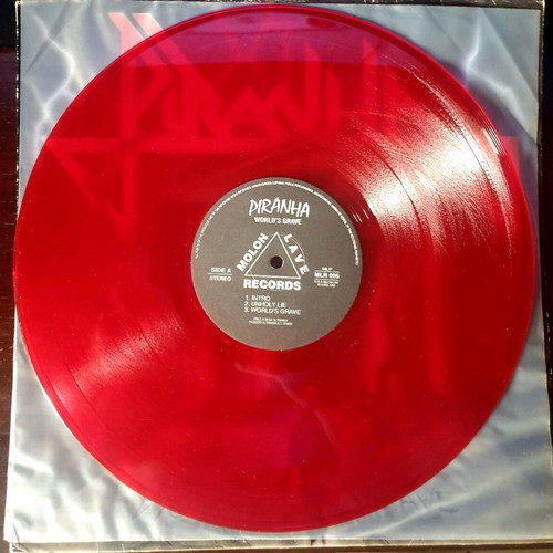 Piranha World’s Grave 12” red vinyl 1992 Molon Labe Records