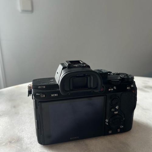 Sony a7 III camera used with 2 batteries, full frame 24.2MP