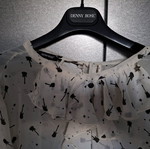 Denny Rose blouse long sleeve like new, black and white
