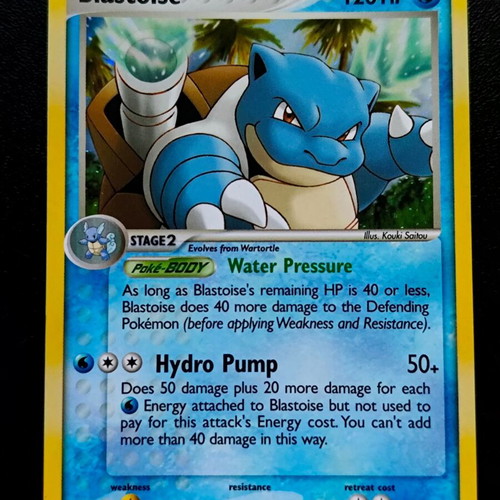 Pokemon Blastoise 14/100 Holo from EX Crystal Guardians 2006 like new