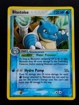 Pokemon Blastoise 14/100 Holo από τη συλλογή EX Crystal Guardians 2006 σαν καινούργιο
