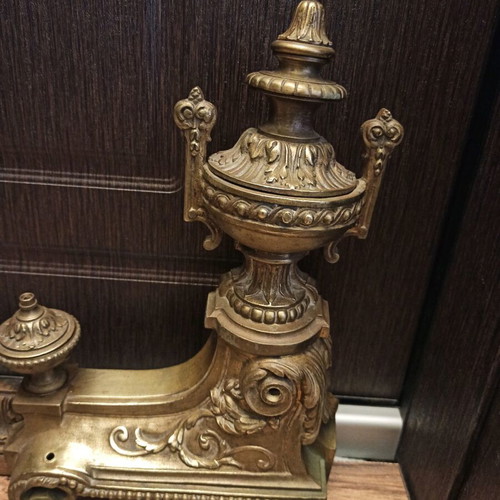 Brass fireplace front restored