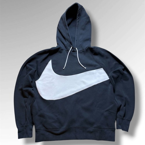 Nike Big Swoosh hoodie Large black and white like new