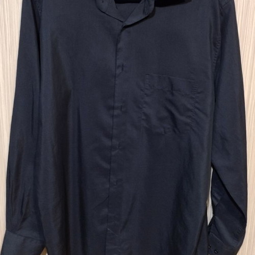 Fulvio deste men's shirt large used, black wrinkle-free