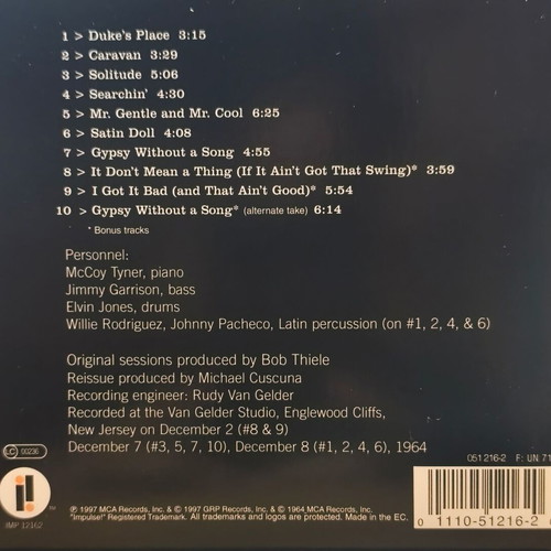 McCoy Tyner Plays Ellington CD like new, jazz