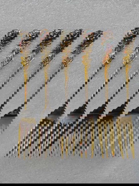 Σετ 6 vintage πιρουνάκια silver plated