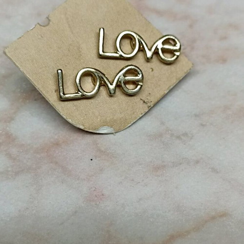 Love Clip Earrings new, gold color