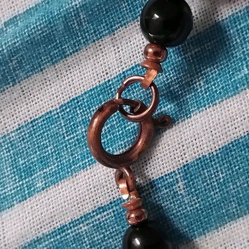 Jet Black Vintage Style Necklace used