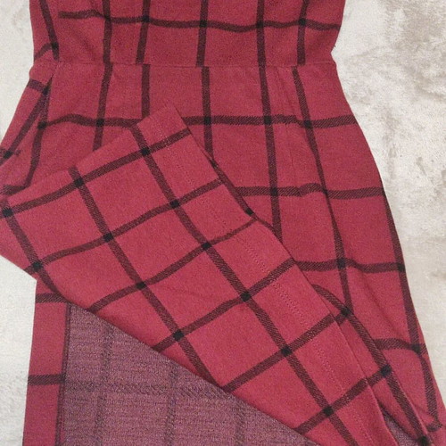 Pink Woman checked salopette dress like new, size S