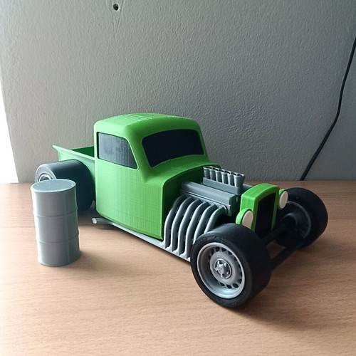 Hot Rod car with 3D printing new