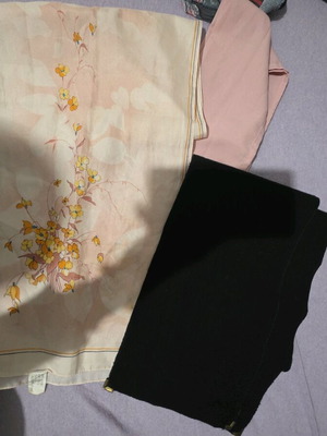 Vintage wool black men's scarf and two bag accessories like new