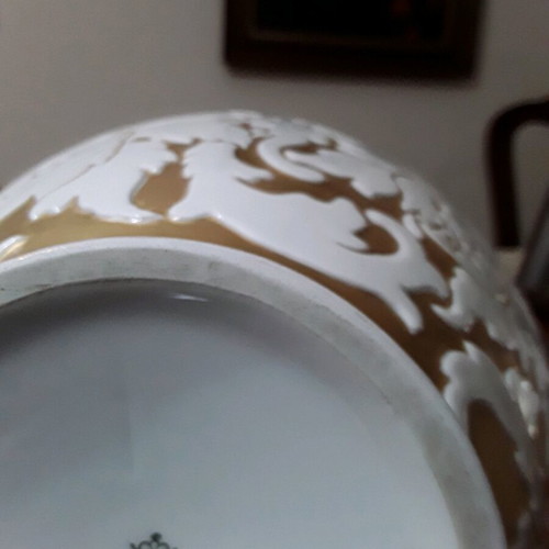 Rosenthal porcelain vase with gold like new, height 30 cm