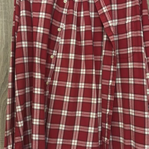 Sfera men's plaid shirt used, red with white stripes, size M