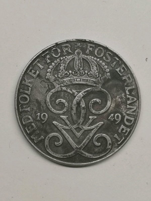 Νόμισμα Σουηδίας 5 Ορ 1949 μεταχειρισμένο