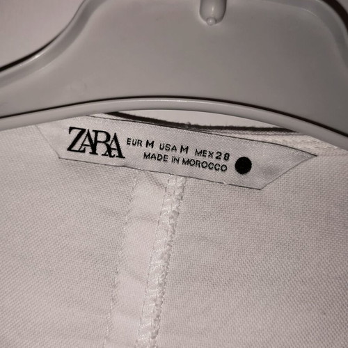 Zara shirt blouse new, cotton, small medium, white