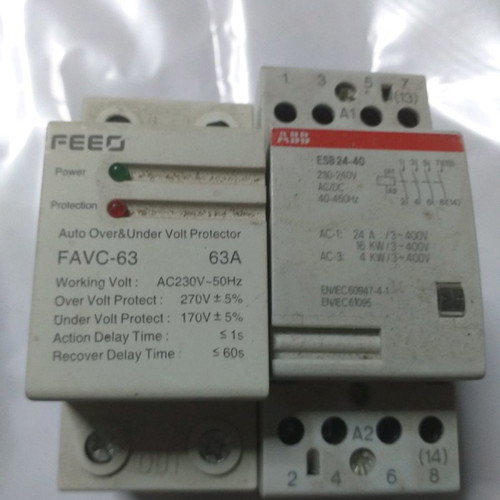 Single-phase voltage monitor with power relay slightly used
