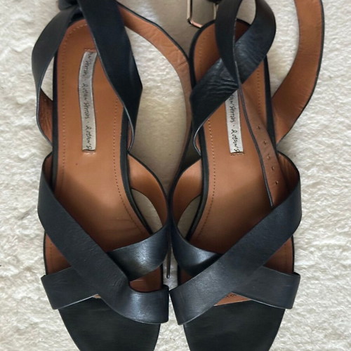 & Other Stories leather sandals, size 39, black