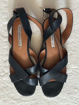 & Other Stories leather sandals, size 39, black