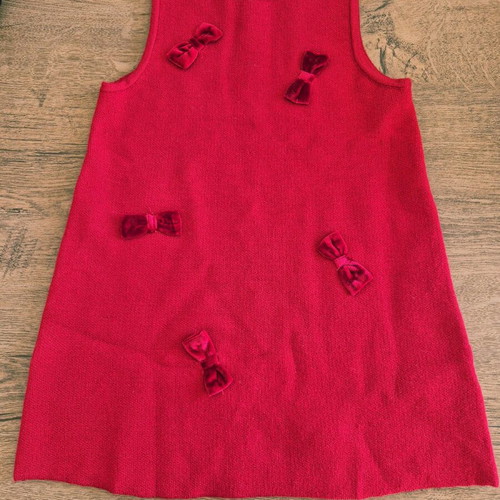 Zara knitted dress new, red, for 3 years old