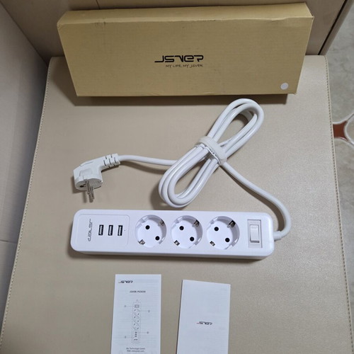 JSVER PS3038 power strip with USB ports