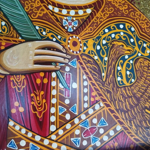 Icon of Saint Catherine like new, traditional egg tempera
