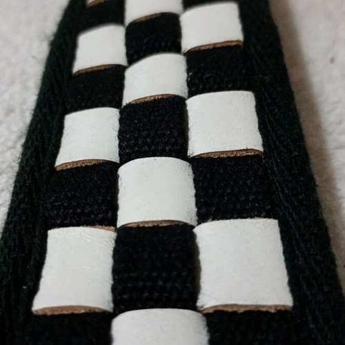 Ricano leather belt chessboard pattern new