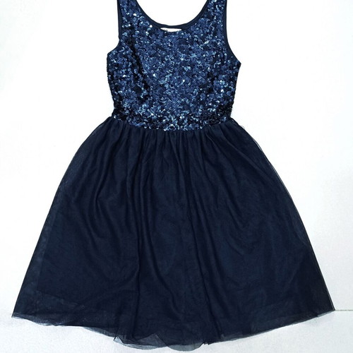 H&M Blue Dress with Sequins and Tulle 12-13 Years Like New