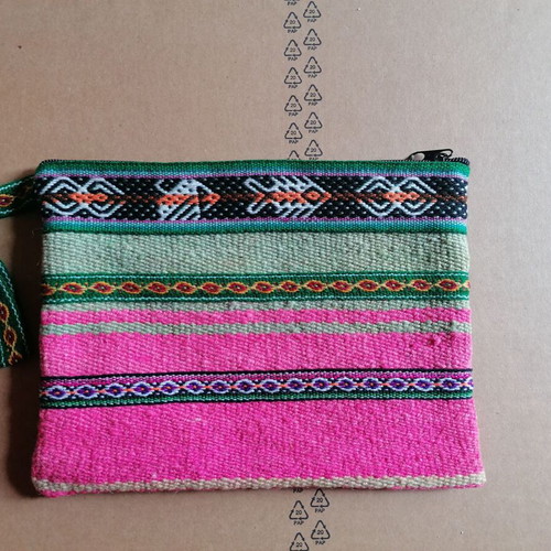 Peruvian woven toiletry bag new, handmade from sheep wool