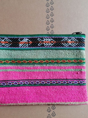 Peruvian woven toiletry bag new, handmade from sheep wool