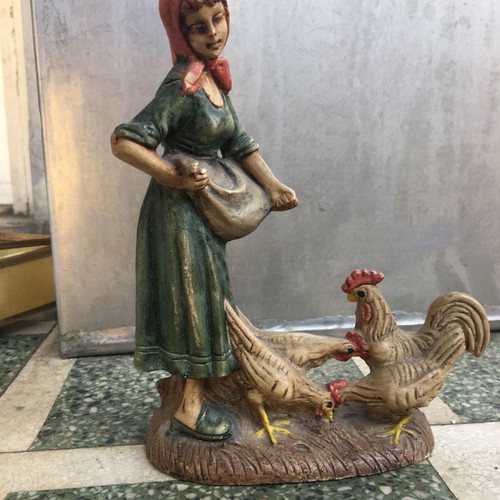 Bibelot figurines used with bucolic scenes, set of 2 pieces