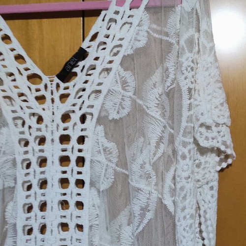 Kaftan Anel white transparent lace like new