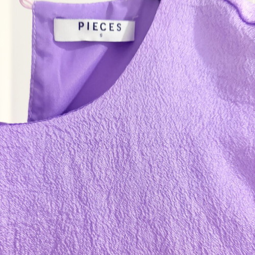 Taffeta dress like new purple with long sleeves by Pieces