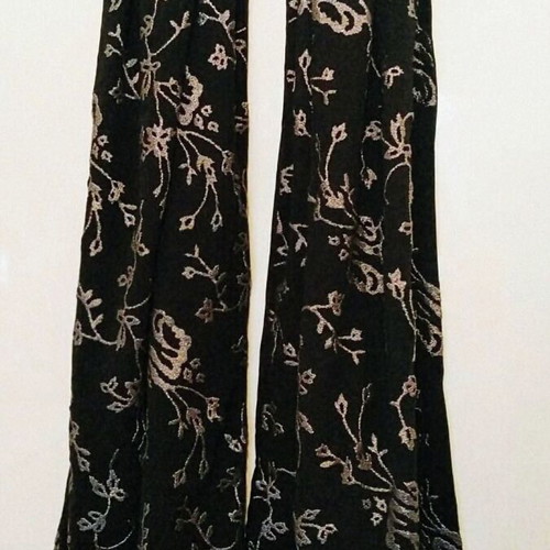 Miss Anne dress and scarf set new, black with silver embroidery