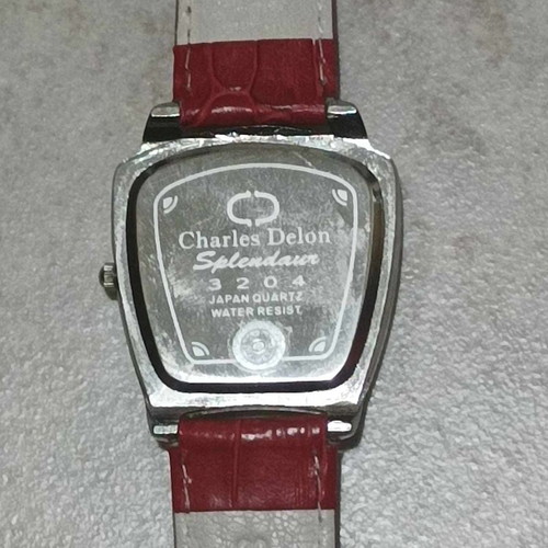 Charles Delon Splendour 3204 20 women's watch used, genuine leather