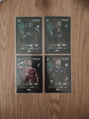 Match Attax 2025/26 4 Stealth Strike cards like new