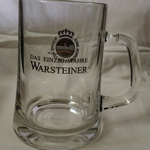 Warsteiner beer glass 1 lt like new, 18 cm height