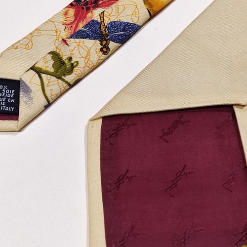 Yves Saint Laurent Tie, Handmade Silk
