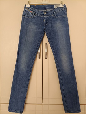 Diesel MATIC women's slim-skinny low-rise jeans, blue denim
