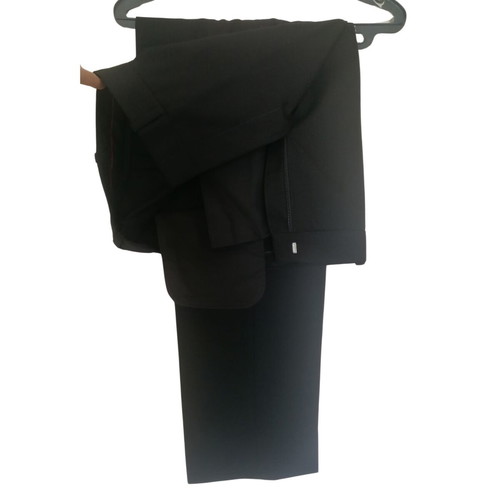 Handmade Wedding Suit like new, black, with extra trousers and silk scarf