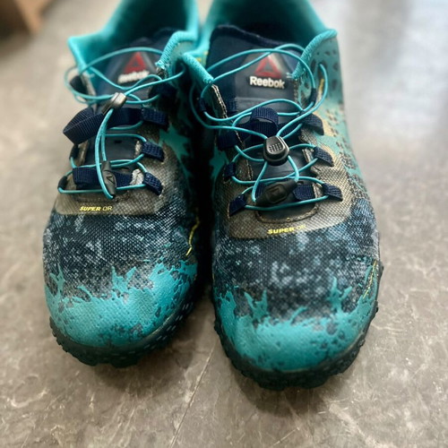 Reebok All Terrain Super OR running shoes, size 44, turquoise black